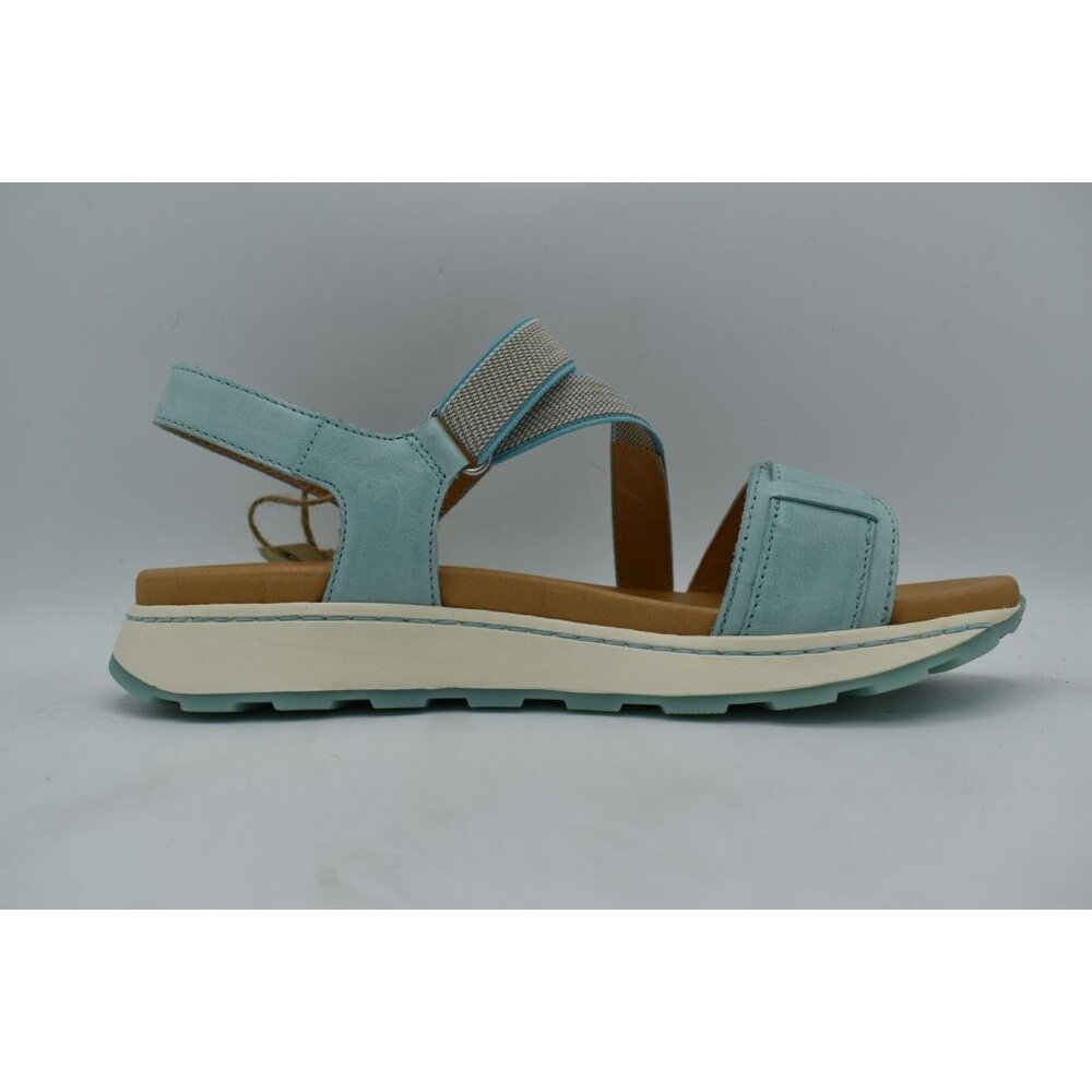 Born Womens Size 8 Mady Turquoise Combo Leather Strappy Open Toe Sandals Shoes - Picture 7 of 15